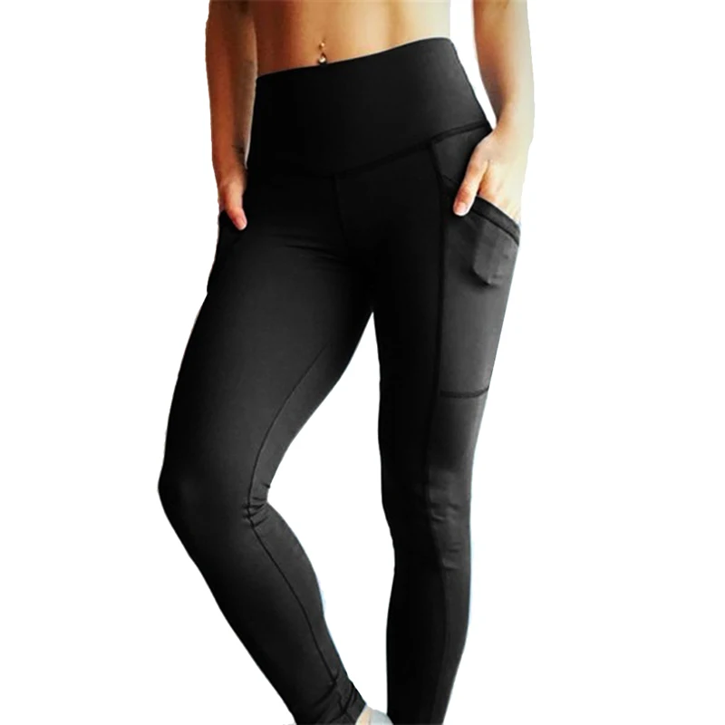 Новые спортивные Леггинсы с двойным карманом сбоку динамические Fitnedd Высокая талия женские штаны для бодибилдинга