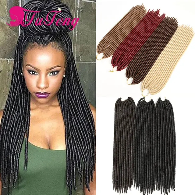 Faux Locs Crochet Hair 18 Inch Dreadlock Extensions Black Curly Faux Locs Crochet Hair 18 Inch Dreadlock Extensions Black Curly Twist Best Quality