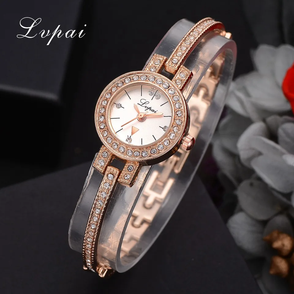 

Lvpai Brand Women Fashion Luxury Watch Bracelet Clock Diamond Small Exquisite Creative Wristwatch Affordable Quartz Clock LP318