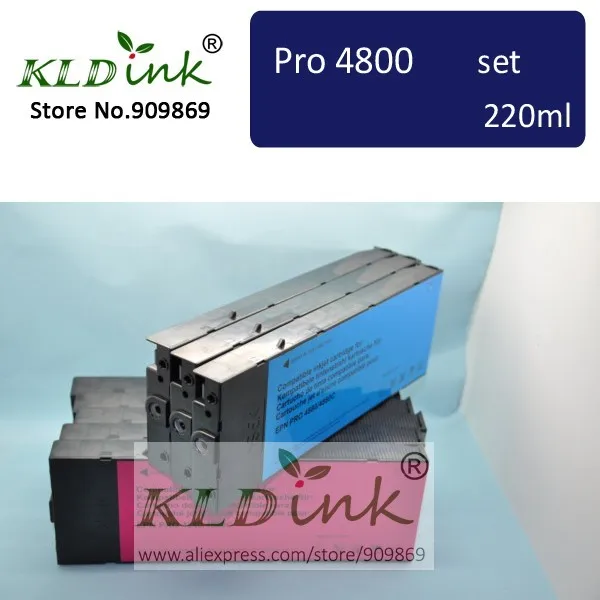 

[KLD Ink] Compatible ink cartridge for Stylus Pro 4800 Printer ( 8 cartridges with chip and DYE ink )