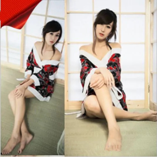 Japanese Sakura Kimono New Cosplay Sexy Lingerie Women