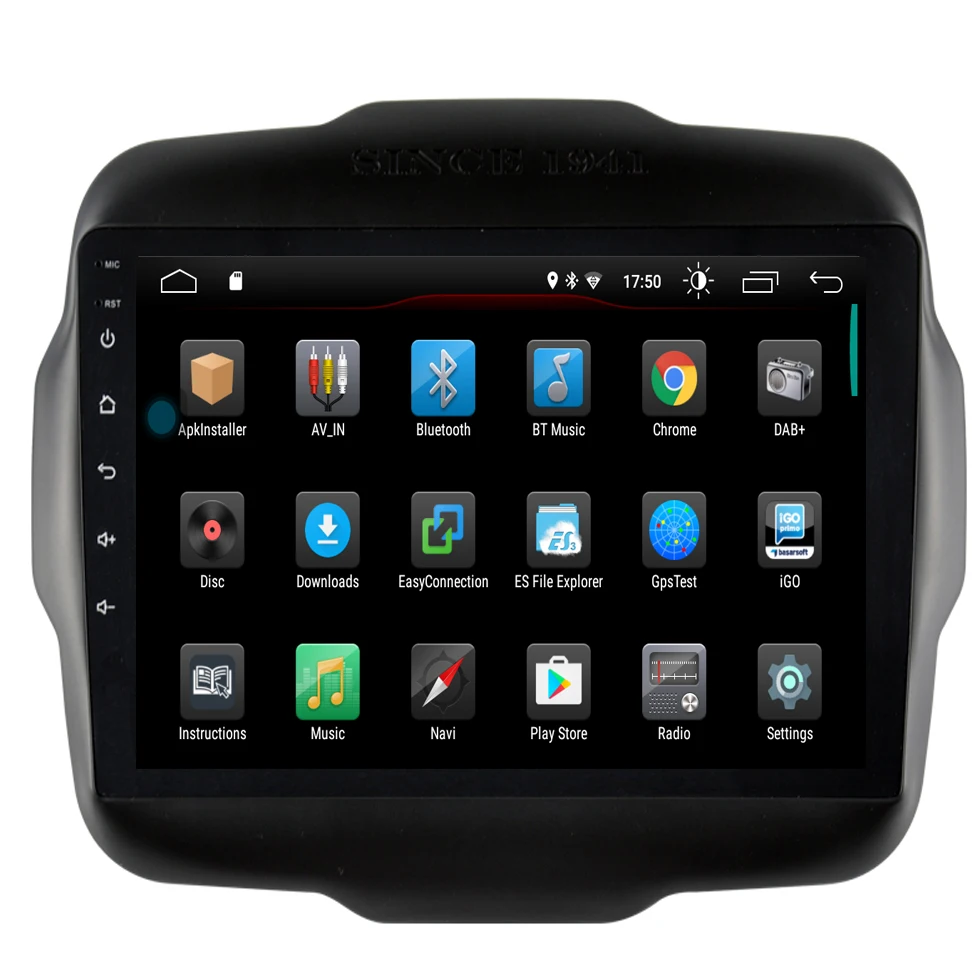 

9" Android 9.1 Car DVD Multimedia Player GPS For Jeep Renegade 2015 2016 2017 18-2019 audio car radio stereo navi bluetooth wifi