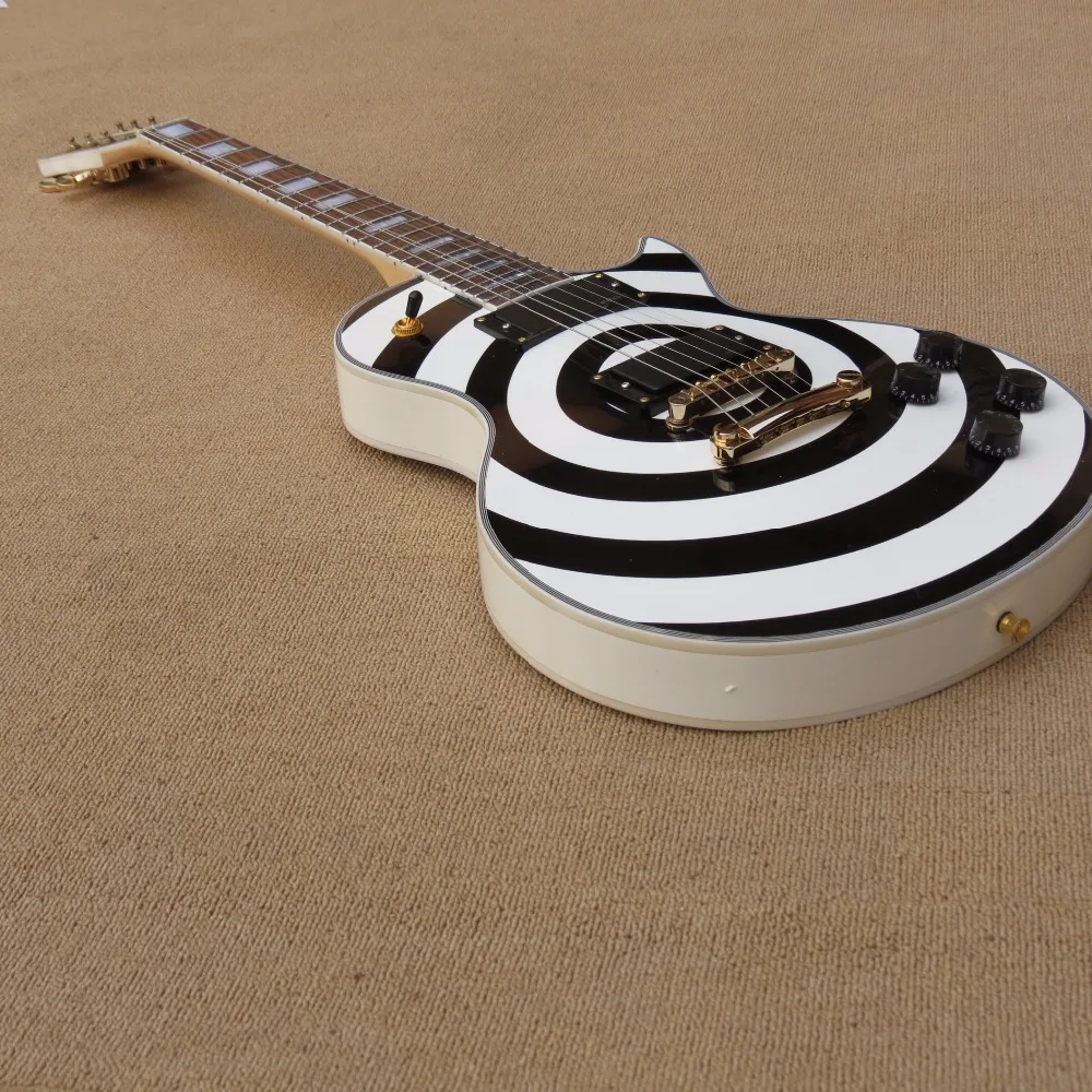 

New Electric Guitar Custom whiter Zakk Guitar with golden Hardwares and EMG pickups.customized,Paypal available!zk-8