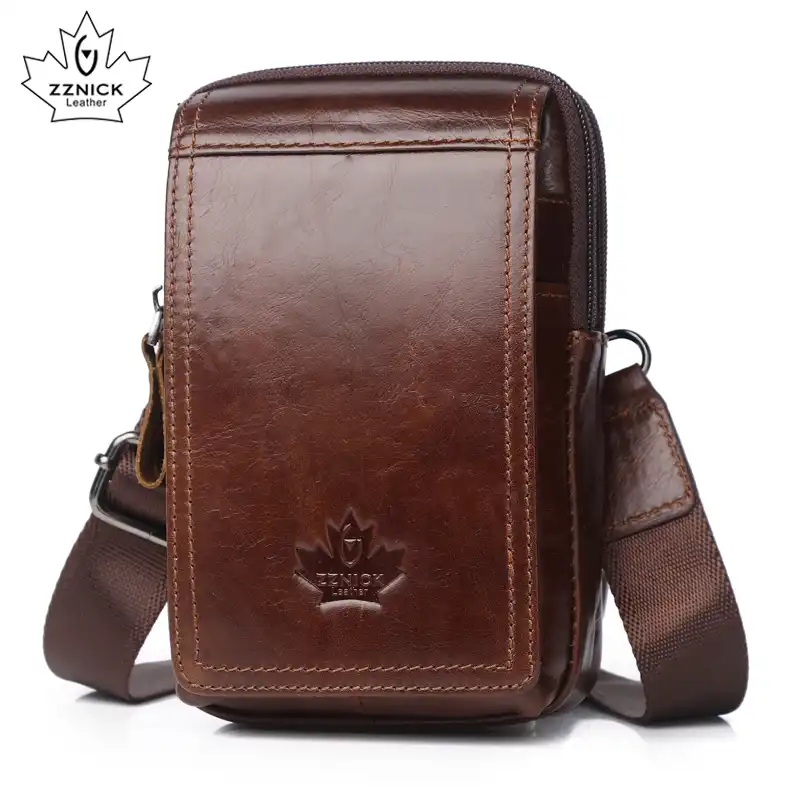 メンズバッグ本革ウエストパックショルダークロスボディバッグ Crossbmessenger バッグメンズショルダーバッグ電話ポーチ男性 Zznick Aliexpress
