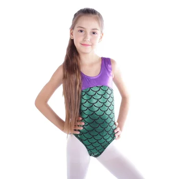 

Kid Girls one piece Radium Color Matching Dance suit Body Suit Ballet Gymnastics Dance Practice Clothes