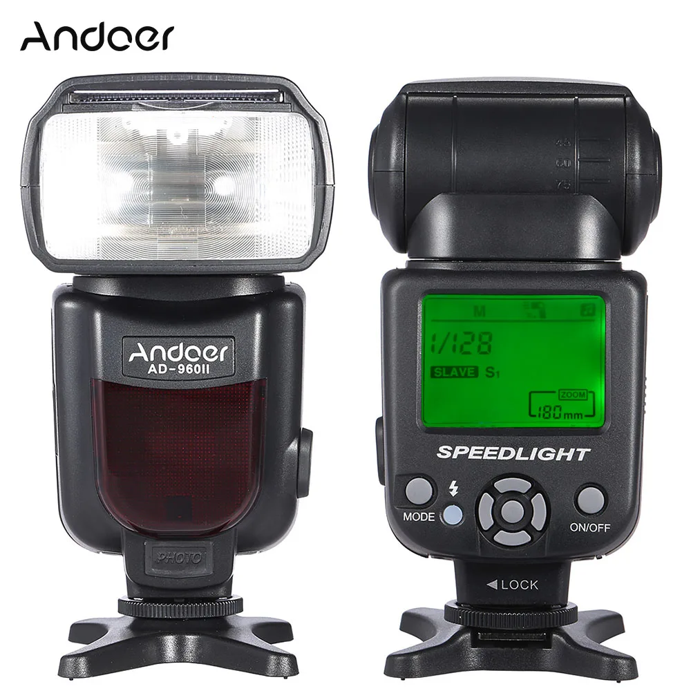 

Andoer AD-960II Universal On-Camera Flash GN54 Flashlight Flash Speedlite w/LCD Display Flash for Camera Canon Nikon DSLR
