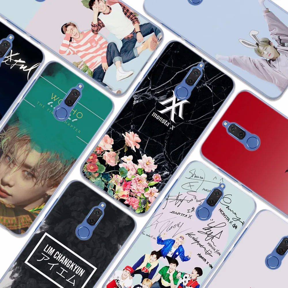 

monsta x logo Style transparent frame hard back Case Cover for Huawei Mate 10 10Lite Mate9 P20 P10 Lite P Smart
