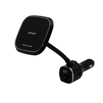 

EANOP FM transmitter Mp3 Music Player with Wireless Charger + Phone Holder for IOS Android
