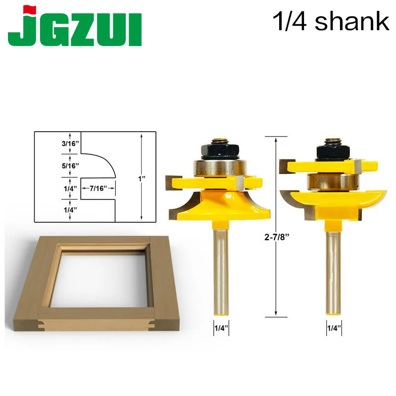 Рейка и стиль фрезы-2 бит круглый над-1/" хвостовик дверной нож деревообрабатывающий режущий шип резак для деревообрабатывающих инструментов