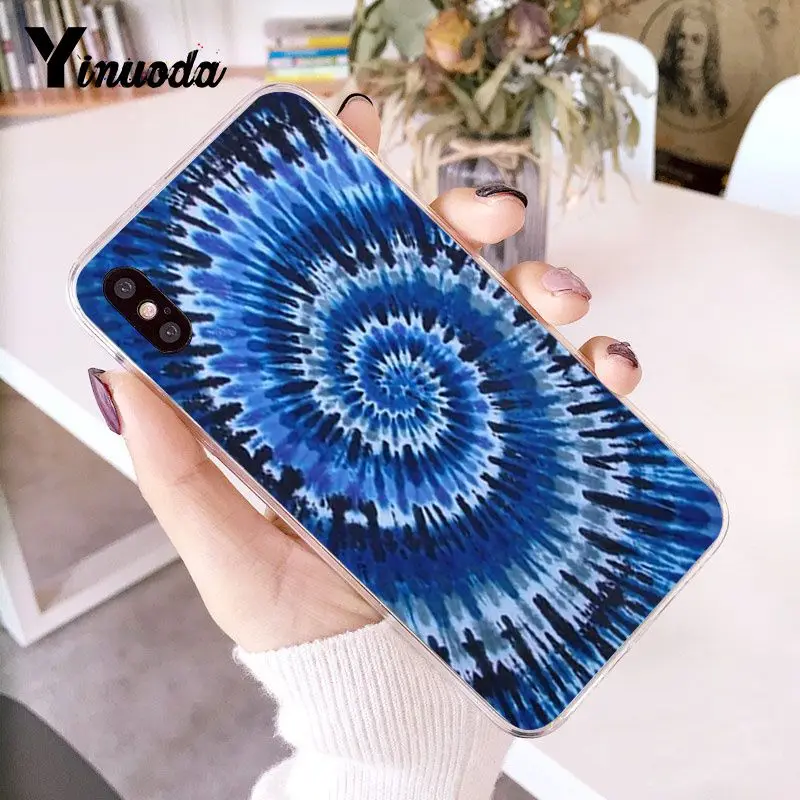 Yinuoda галстук краситель узор батик Радуга DIY печать рисунок чехол для телефона для iPhone 8 7 6 6S Plus X XS MAX 5 5S SE XR 10 чехол s