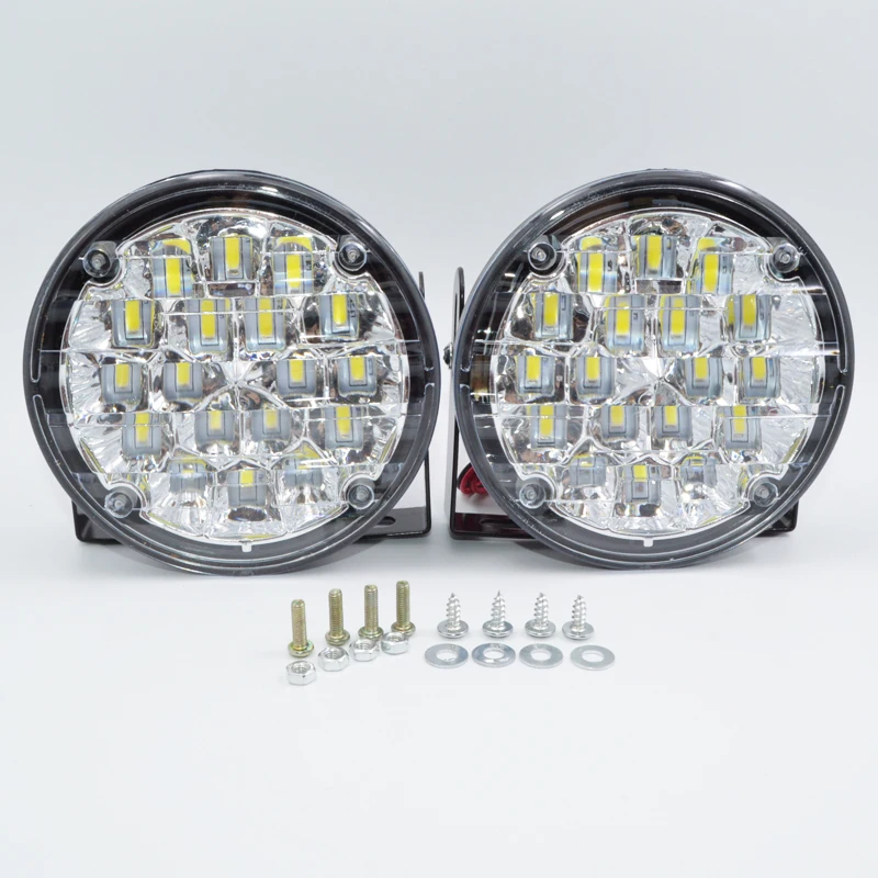 

2pcs Super Bright 18 LED Car Light White DRL LED Daytime Running Light LED Fog Light Head Lamp car styling