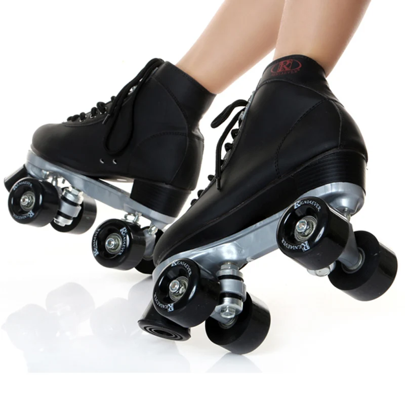 الأسطوانة تزلج للفتيات الكلاسيكية صف مزدوج أحذية التزلج بكرة أحذية 4 عجلات أحذية في الهواء الطلق داخلي الأسطوانة التزلج