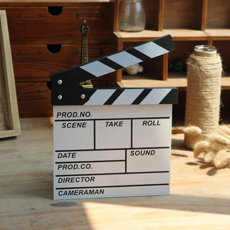 Фильм Clapperboard деревянный режиссер Видео Сцена ТВ фильм Clapper доска Slate Cut Prop