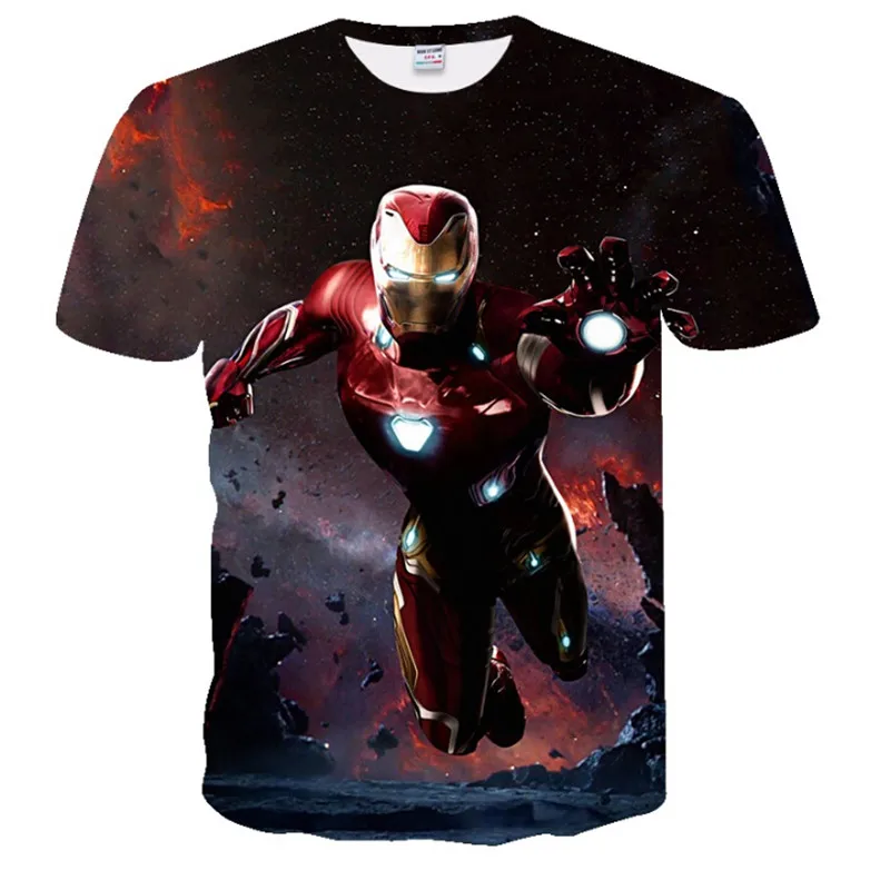 

2019 New design brand t shirt marvel movie Avengers Endgame 3D print t-shirts Short sleeve Harajuku style tshirt streetwear tops
