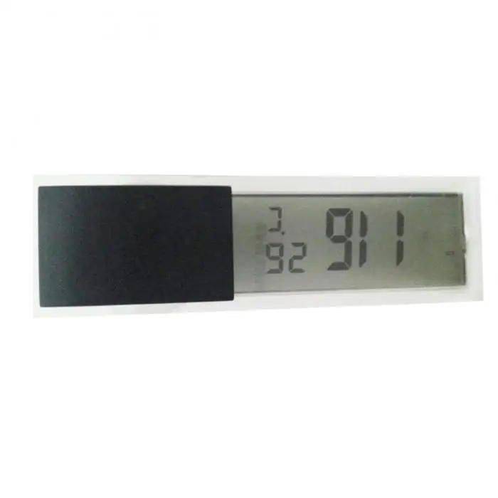 Домашний Автомобиль цифровые часы термометр прозрачный ЖК-дисплей автомобильные часы с присоской украшения M8617