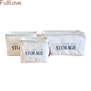 

3PCS/Set Letters Printed Storage Basket 2018 Nordic Fabric Basket for Toys Sundries Container Clothes Baskets Cosmetic Organizer