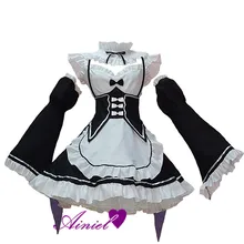 Ram/rem cosplay re: cero isekai kara hajimeru seikatsu vida nueva en a otro mundo kawaii maid servant dress cs266100