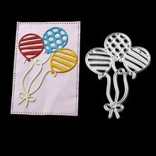 Gowing Kerajinan Logam Baja Cutting Dies 2019 Baru Tiga Balon Stensil untuk Diy Scrapbooking Kertas/Kartu Foto Embossing Dies(China)