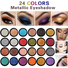 PHOERA 24 Colors Smoky Eyes Makeup Cosmetics maquillaje Glitter Eyeshadow Palette Metal Eyes Pigment paleta de