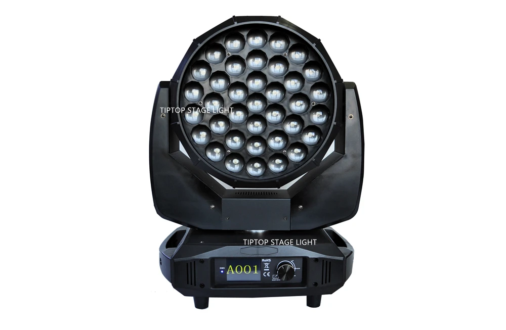 Gigertop TP-L3715 Вт 650 Вт высокое мощность 37 x Вт 15 rсветодио дный GBW Moving Head зум свет новый дизайн 18/42 DMX канала звук/автоматическая работа