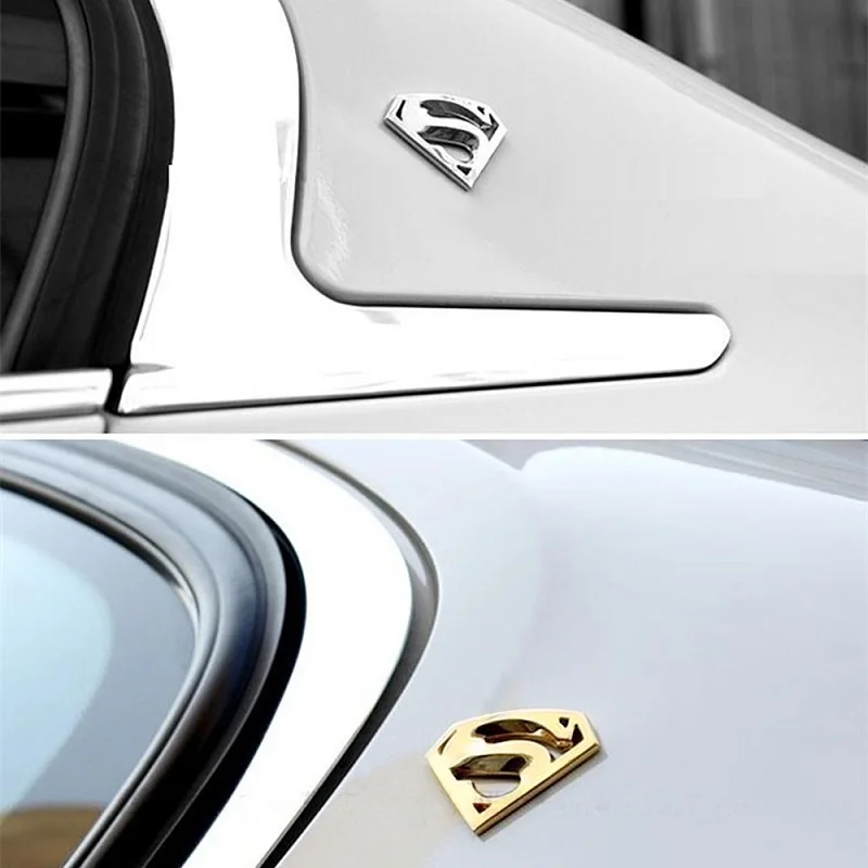 SUPERMAN LOGO Car Auto Badge Emblem Sticker Motor 3D Metal Bronze Chrome New