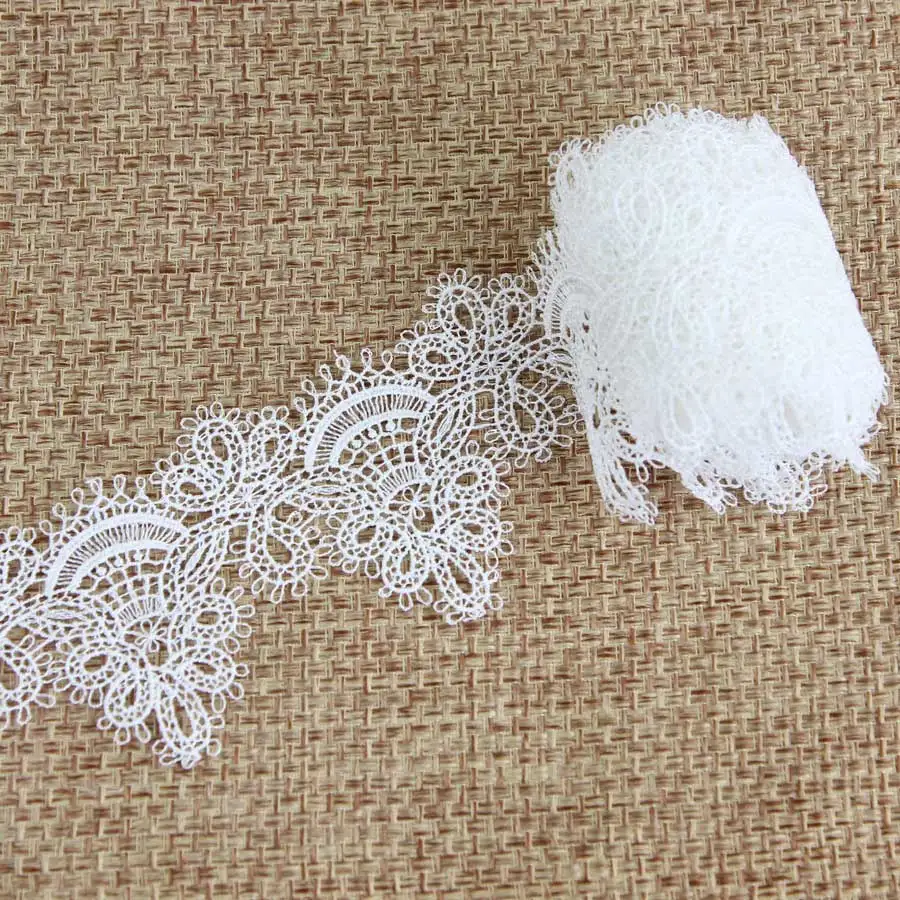 

2 Yards DIY Trims Cool Flower Design Lace Trims Wedding Bride Dress Sewing Craft