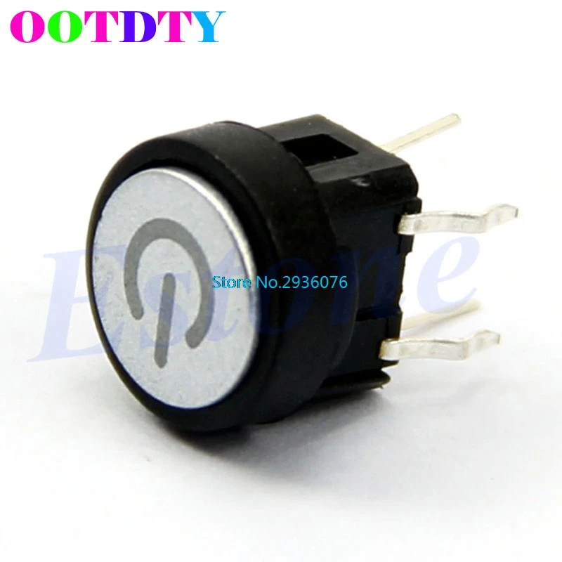 

Power Symbol Momentary Latching Computer Case Switch Push Button Blue Light Led APR8_25