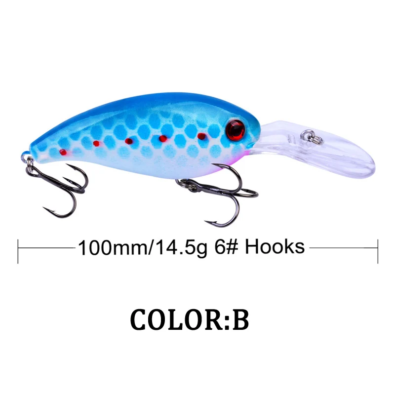 KMRESA 1 шт. Crankbait 10 см 14 5 г Рыбалка качающийся искусственный Crank Bait Бас Приманка Щука