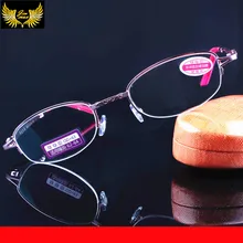 Модные Качественные Женские стильные складные очки для чтения половина обода новые розовые цветные очки при дальнозоркости для женщин
