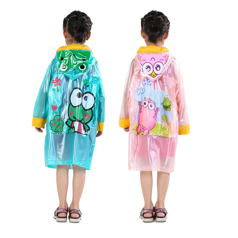 

children raincoat for hiking universal outdoor child's Inflatable hat rainwear cartoon rabbit,frog,elephant,giraffe,owl YY006