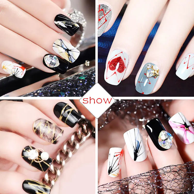 Lghzlink الإبداعية سلك الرسم العنكبوت جيل للأظافر نقطة إلى خط اللوحة هلام ورنيش ورنيش سحب الحرير العنكبوت مسمار الفن Gelpolish Lghzlink الإبداعية سلك الرسم العنكبوت جيل للأظافر نقطة إلى خط اللوحة هلام ورنيش ورنيش سحب الحرير العنكبوت مسمار الفن Gelpolish