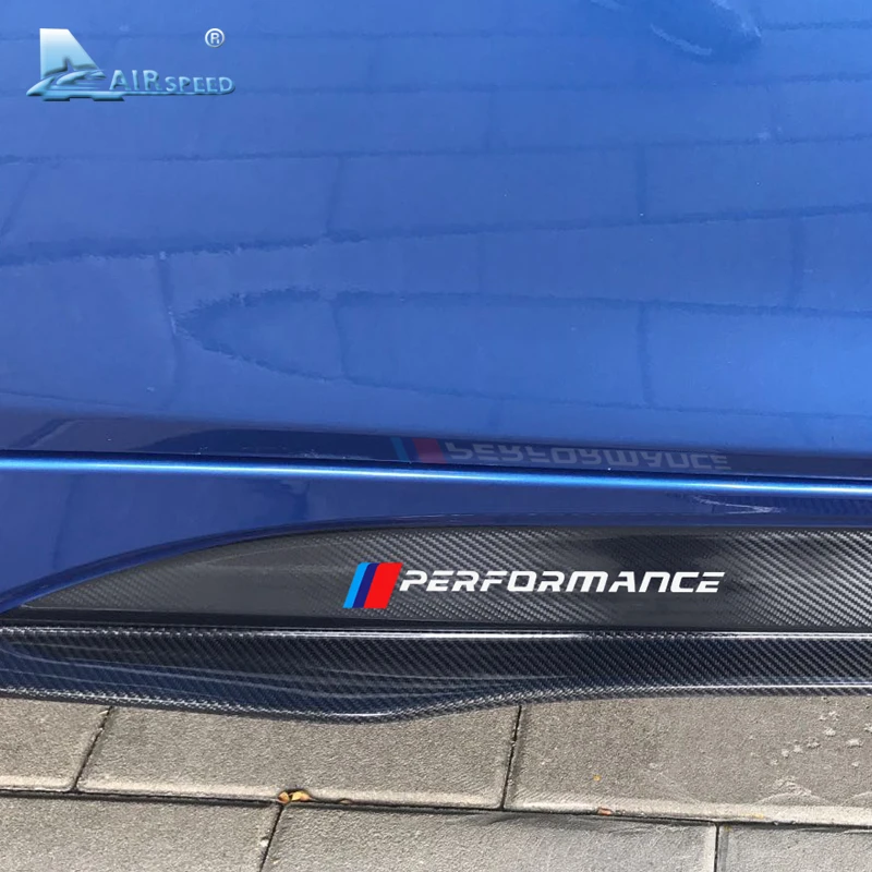 

Airspeed 205CM 5D Carbon Fiber Vinyl Decals M Performance Side Skirt Sills Car Stickers For BMW F20 E82 E83 E87 E88 Styling