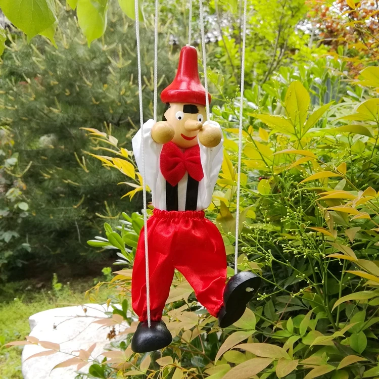 

New Funny Toy Pull String Puppet Wooden Marionette Puppet Toy Joint Activity Doll --- Type 3