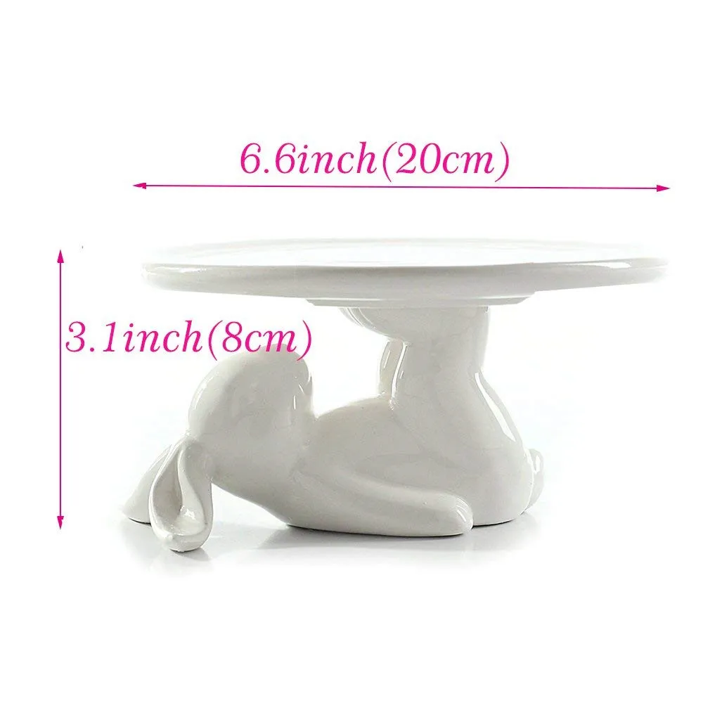 Hare Decor Tableware Dinner Plates Crockery Dishes With Ceramic Bunny Rabbit Plate Dessert Cupcake Serving Food Birthday Gift