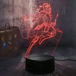 DC Super Hero ночник Прохладный Чудо Женщина 3D светодио дный LED RGB 7 цветов изменить Настольная лампа для детей Рождество подарок на Новый год дома