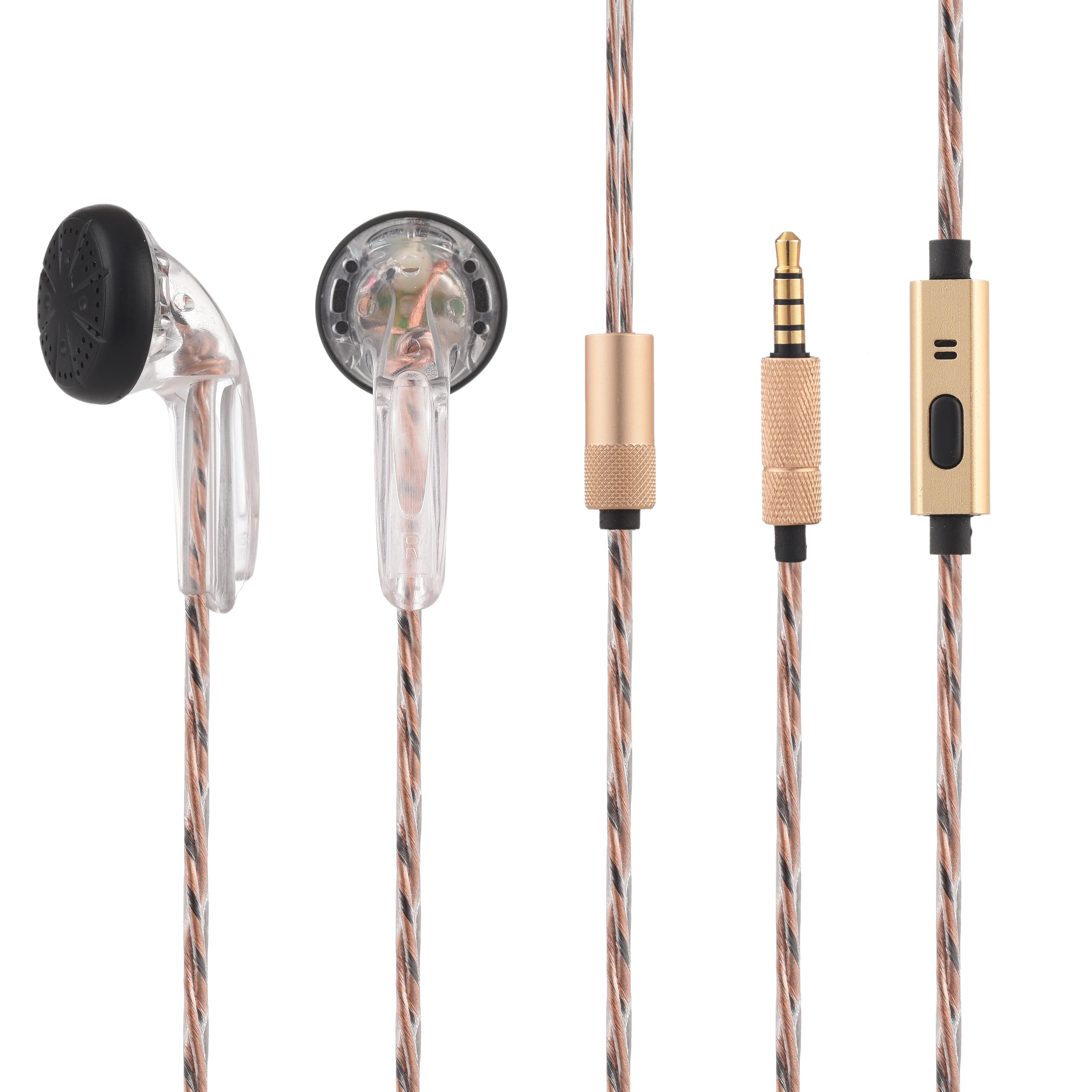 DIY EMX500 наушники вкладыши с плоской головкой микрофоном HiFi бас DJ тяжелый качество