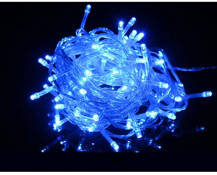 LED Рождество огни Гарланд огни 100 светодиодных 10 м Рождество огни Открытый Рождество украшения AC 110 В 220 В хлопок шар света деко - Испускаемый цвет: Blue