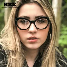 HBK Ретро прозрачные компьютерные очки, прозрачные очки, водительская оправа для женщин, модные очки кошачий глаз, оптические очки