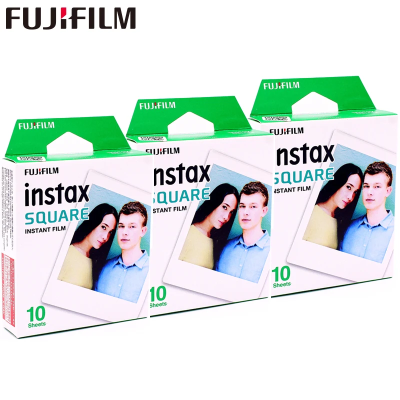 Подлинная Fujifilm Instax 30 Лист квадратный белый край пленка фотобумага для Instax квадратный SQ10 Hybrid share SP-3 SQ камера