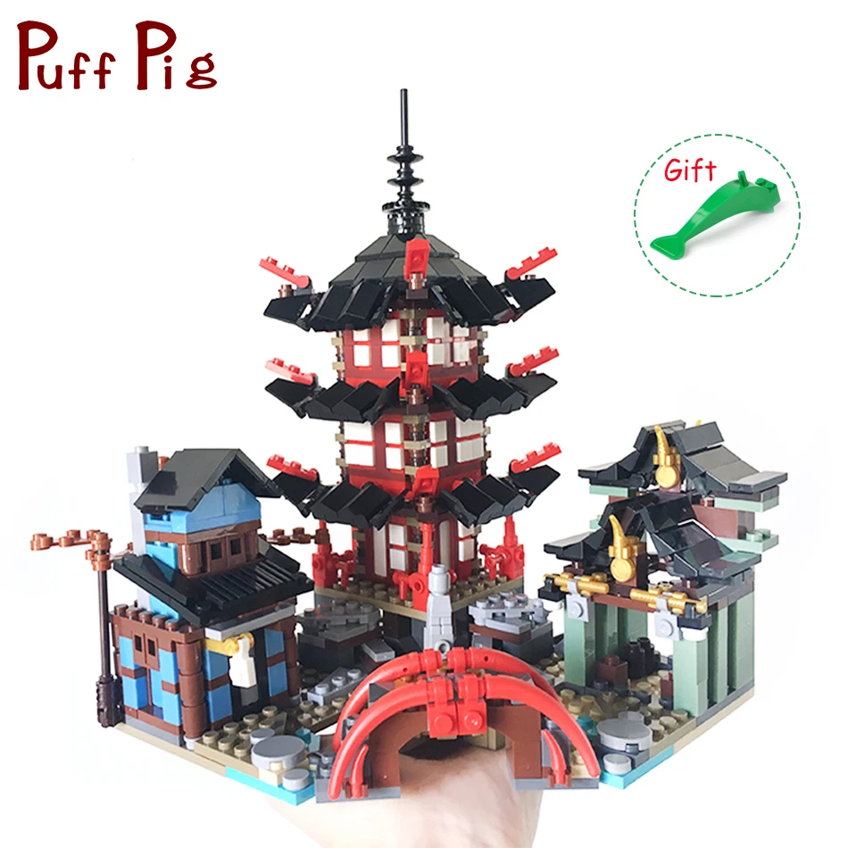 

737PCS Ninjaos Temple of Ninjagoes Blocks Set Toy Compatible Legoed Figure Movie Building Brick Toys For Children Christmas Gift