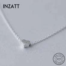 INZATT, настоящее 925 пробы, серебряное, милое, Холодное сердце, колье, ожерелье, личность, хорошее ювелирное изделие для женщин, аксессуары для свадебной вечеринки