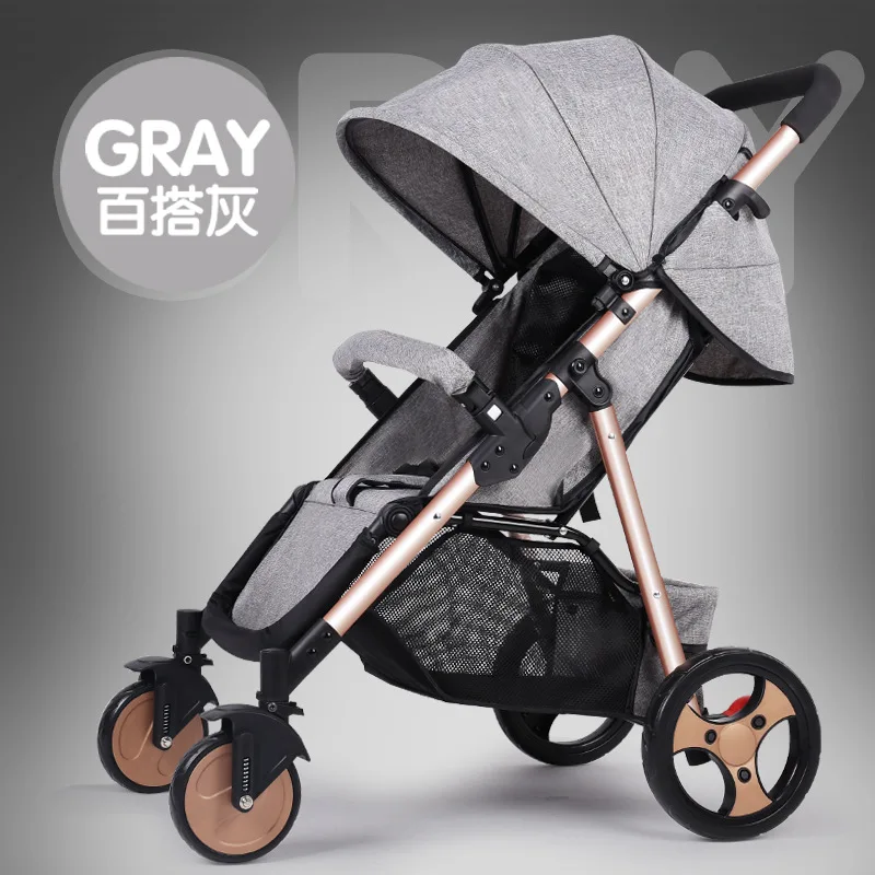 

Baby stroller with easy reclining, portable folding, portable baby cart, stroller.