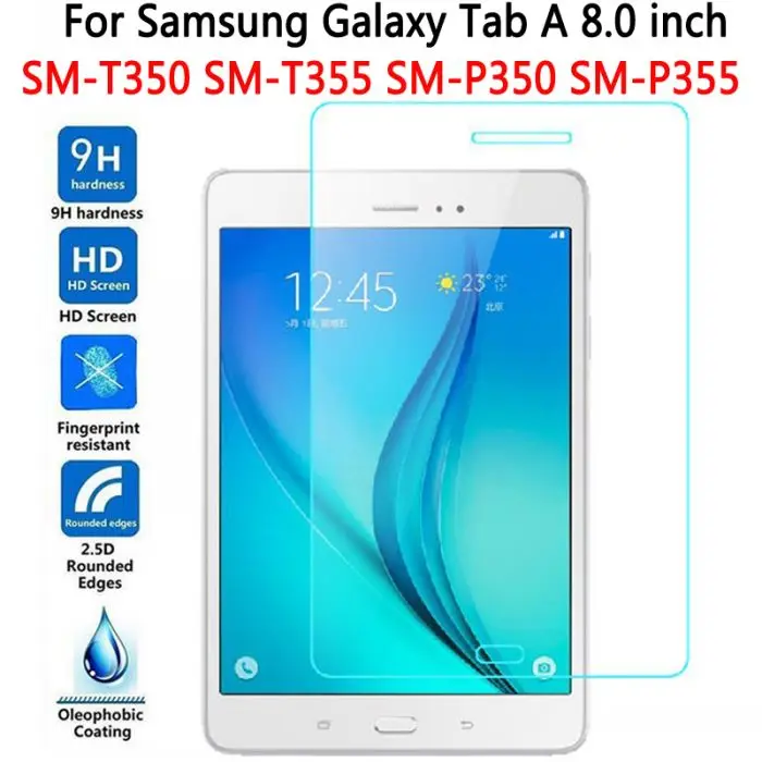 Для Samsung Galaxy Tab A 7,0 8,0 9,7 10,1 10,5 T280 T290 T350 T380 T550 T510 T580 T585 P580 P200 закаленное Стекло Экран протектор - Цвет: T350 T355 P350 P355