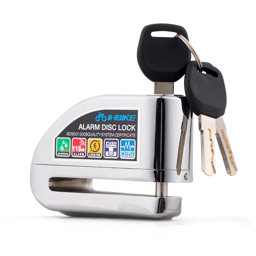 

Electronic Anti Theft Bicycle Lock with Security 6mm Lock Pin Alarm Water-Proof Brake Disc Lock for Motorcycle Motorbike