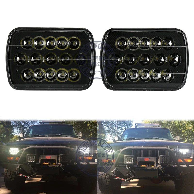 7x6 inch Led Headlight for Jeep XJ MJ 45w High Low Beam Led Spotlight