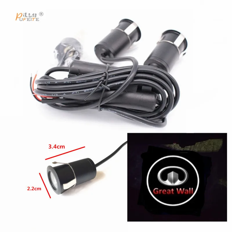 2pcs LED car laser projector Logo Ghost Shadow Light welcome Lamp Auto For Great wall wingle door lamp sticker 2pcs LED car laser projector Logo Ghost Shadow Light welcome Lamp Auto For Great wall wingle door lamp sticker