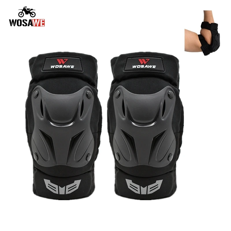 

WOSAWE Motorcycle Elbow Pads Motocross Elbow Pads Adult Snowboard Volleyball Cycling Hockey Pads Arm Guard Protection Armor Gear