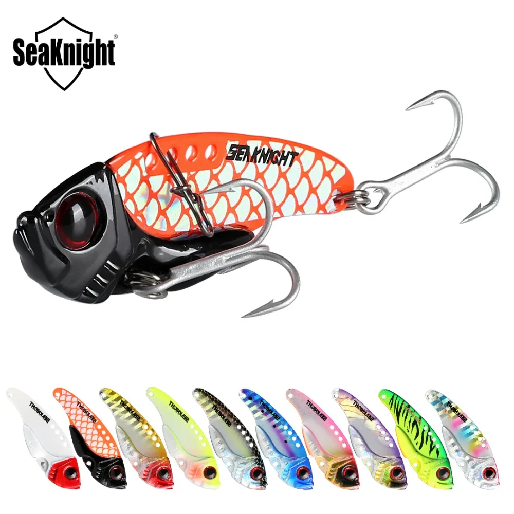 

SeaKnight SK201 VIB Fishing Lure 10PCS 7g 10g 42.5mm 49mm Sinking Bait Vibrations Spoon Buckle 2 VMC Hooks Carp Fishing Tackle