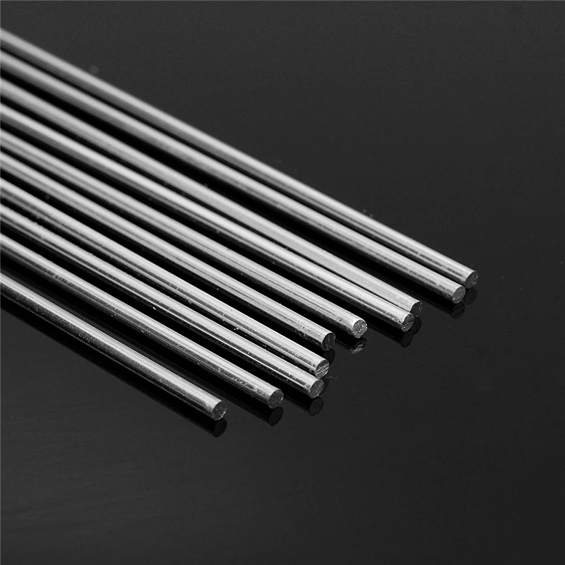 4pcs 3mmx225mm Silver Aluminum Alloy Welding Rod Low Temperature Metal Soldering Brazing Wire Solder TIG Filler Rods