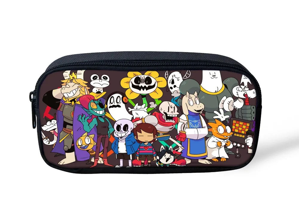 FORUDESIGNS Femmes Make Up Sac Enfants Crayon Cas Sacs Undertale Stylo Poche pour L\u0027école